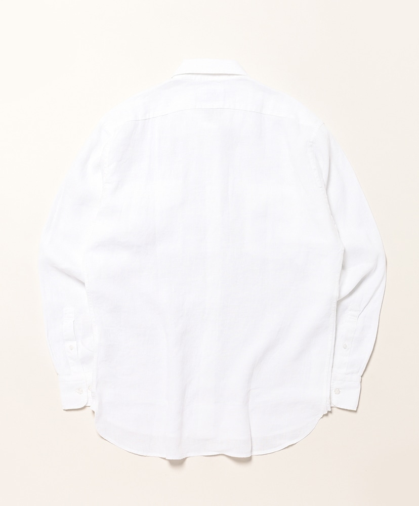 Linen Garment Dyed Reg Coller Shirts With 2 Pocket White/ホワイト 14H(MEN)