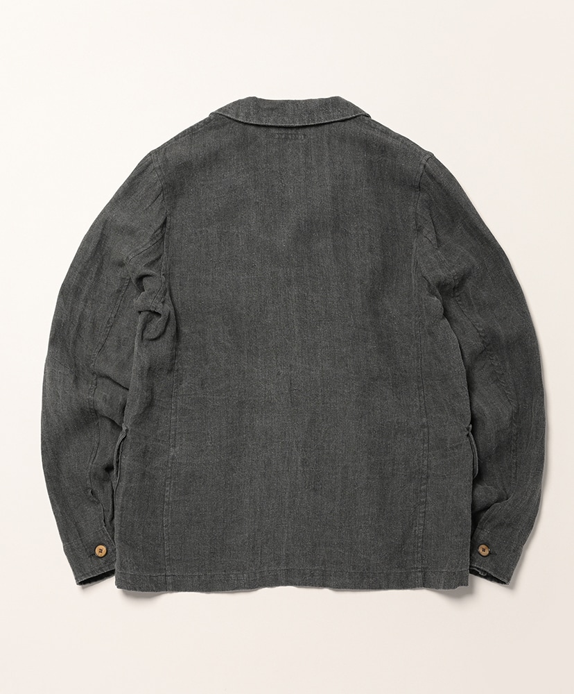 Natural Dyed Herringbone Linen Jacket 96 M(MEN)