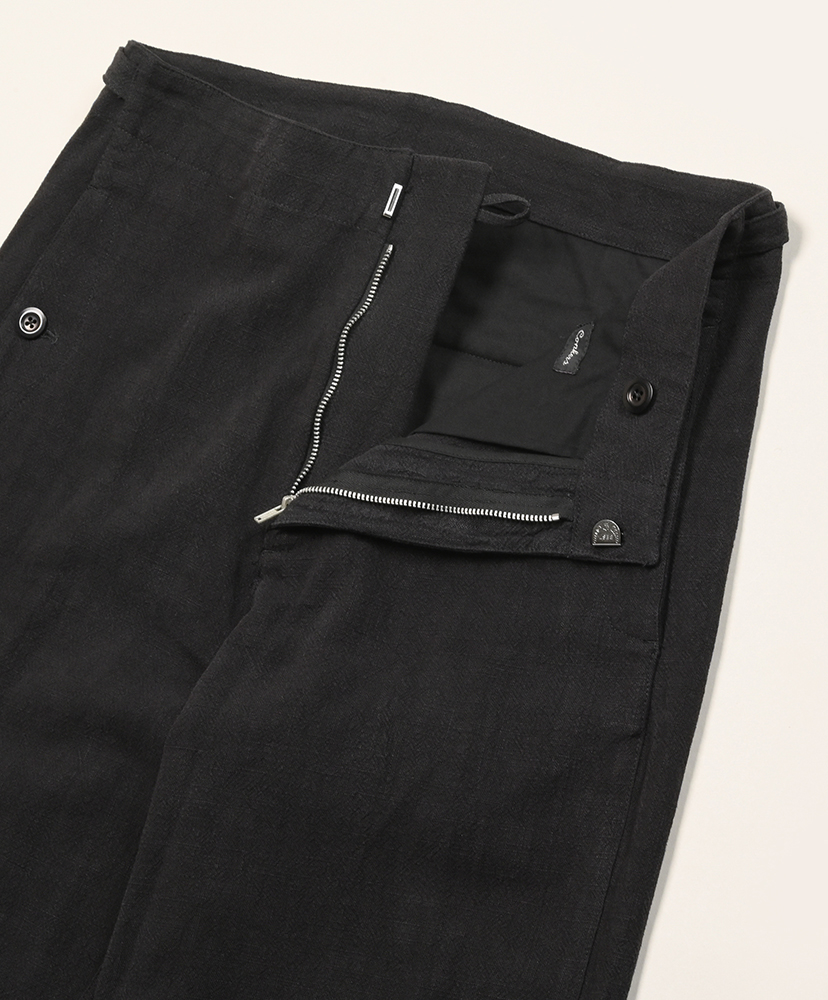 Tavern Trouser - Supple Washed Ramie Cotton 98 Charcoal/チャコール M(MEN)