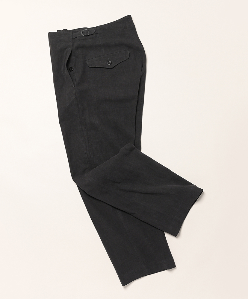 Tavern Trouser - Supple Washed Ramie Cotton 98 Charcoal/チャコール M(MEN)