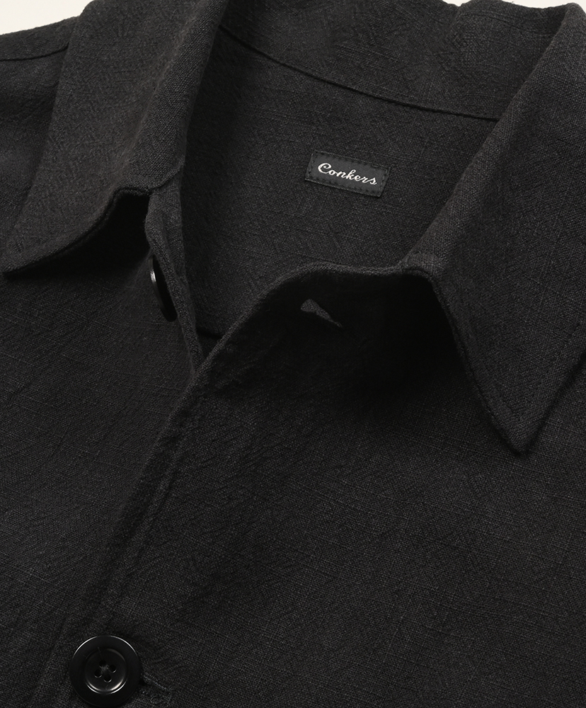 Field Shirt - Supple Washed Ramie Cotton 98 Charcoal/チャコール M(MEN)