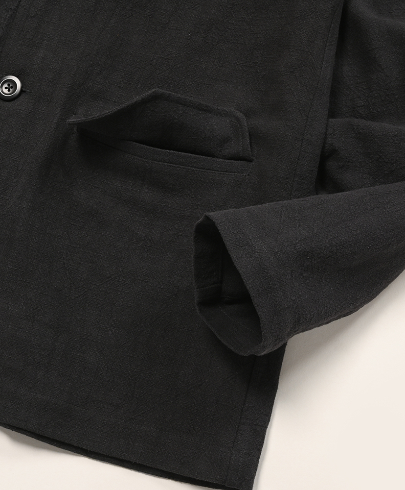 Field Shirt - Supple Washed Ramie Cotton 98 Charcoal/チャコール M(MEN)