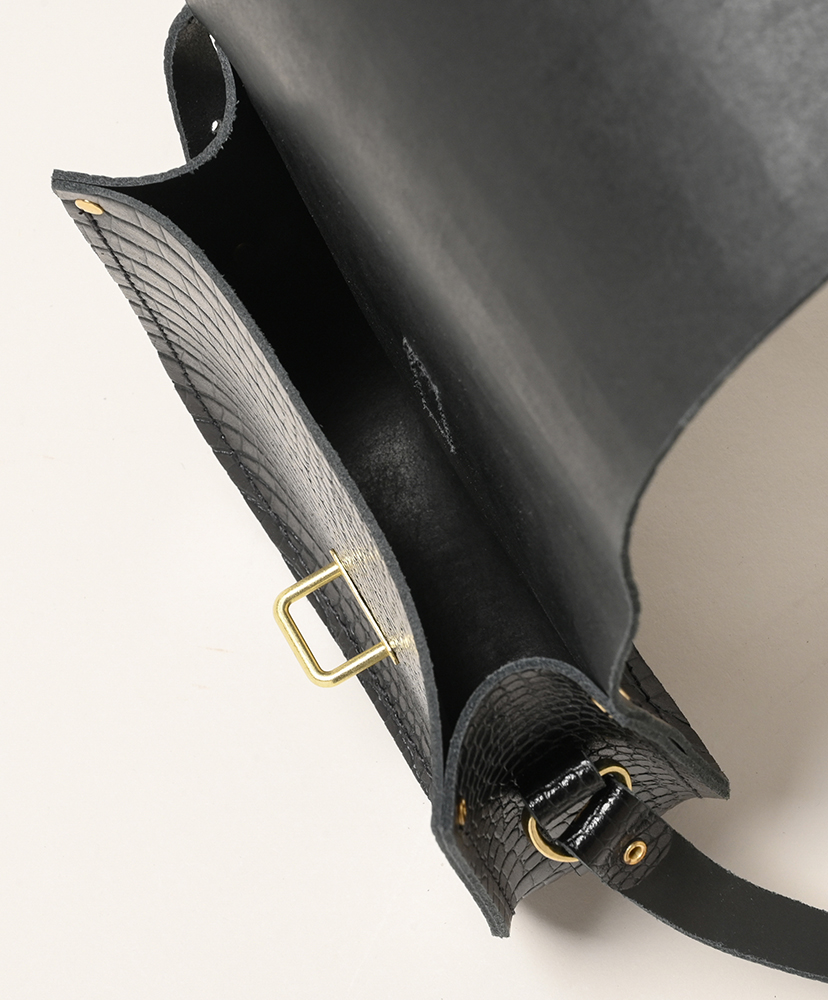 The Saddle Bag - Croco Black/ブラック ONE