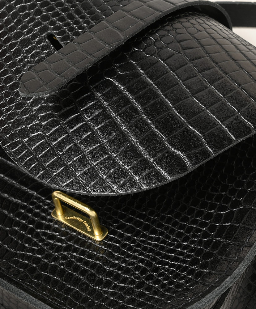The Saddle Bag - Croco Black/ブラック ONE