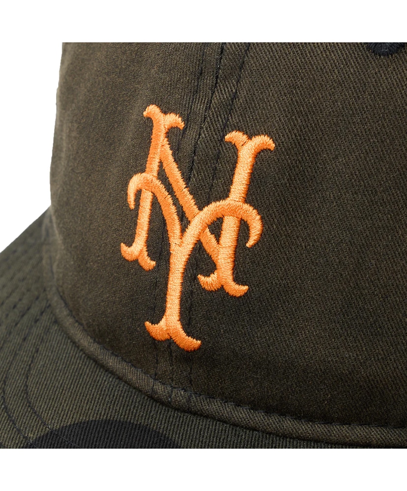 9THIRTY powered by GORO (min-nano) ニューヨーク・メッツ ダメージ/パッカブルバイザー/モンレーウォッシュ ブラック M/L