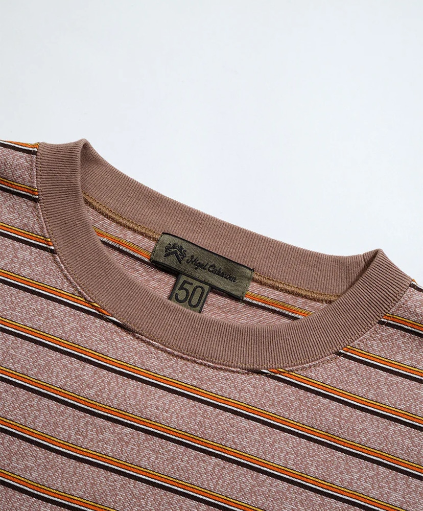 7.8oz Border Half Sleeve T-Shirt Light brown/ライトブラウン 52(MEN)