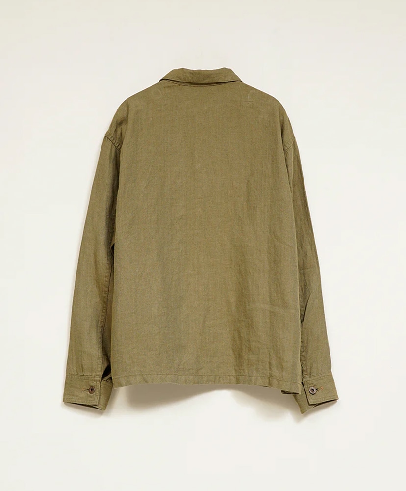 USMC Chore Jacket - Linen Herringbone Twill Green/グリーン 46(MEN)