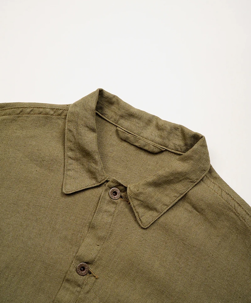 USMC Chore Jacket - Linen Herringbone Twill Green/グリーン 46(MEN)