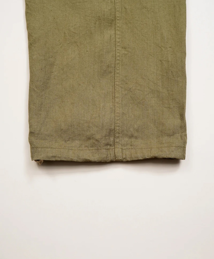 Royal Navy Cargo Pant - Linen Herringbone Twill Green/グリーン 30(MEN)