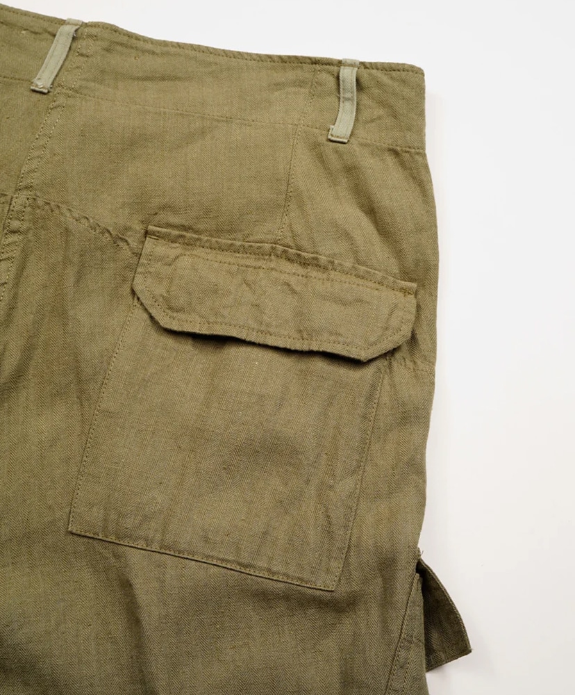 Royal Navy Cargo Pant - Linen Herringbone Twill Green/グリーン 30(MEN)