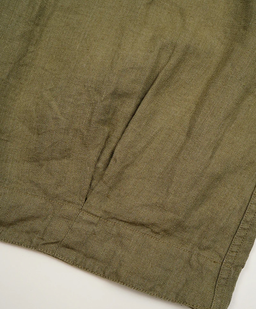 Pullover Army Vest - Linen Herringbone Twill Green/グリーン 46(MEN)