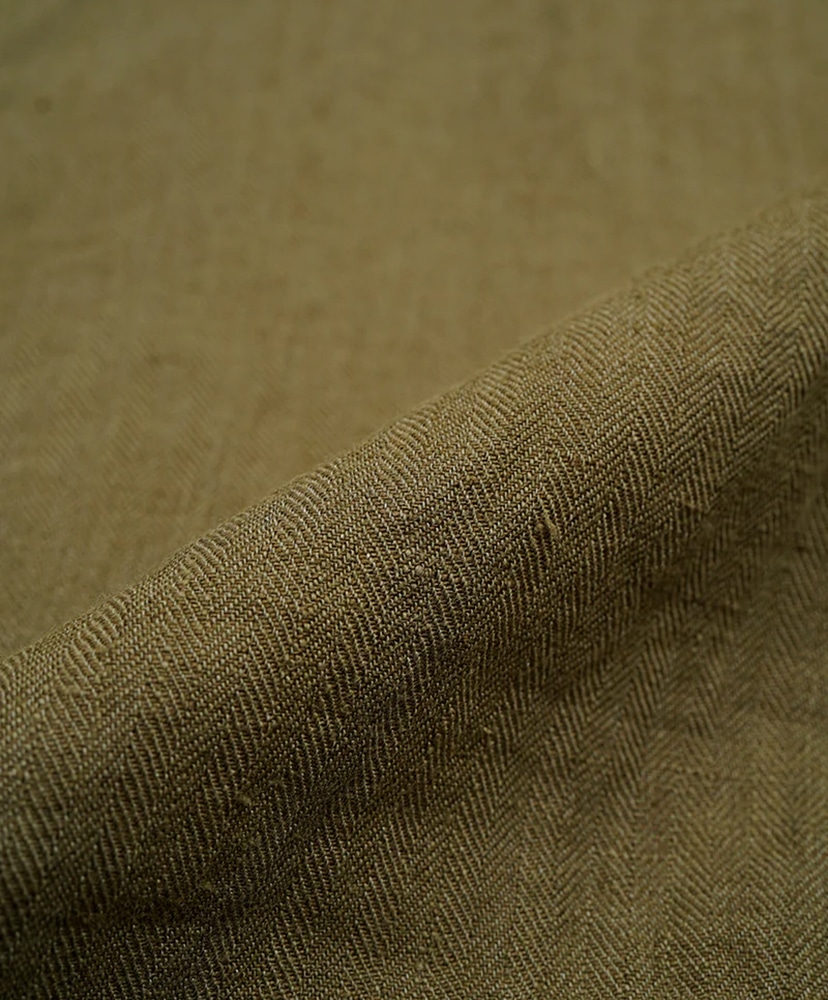 Pullover Army Vest - Linen Herringbone Twill Green/グリーン 46(MEN)