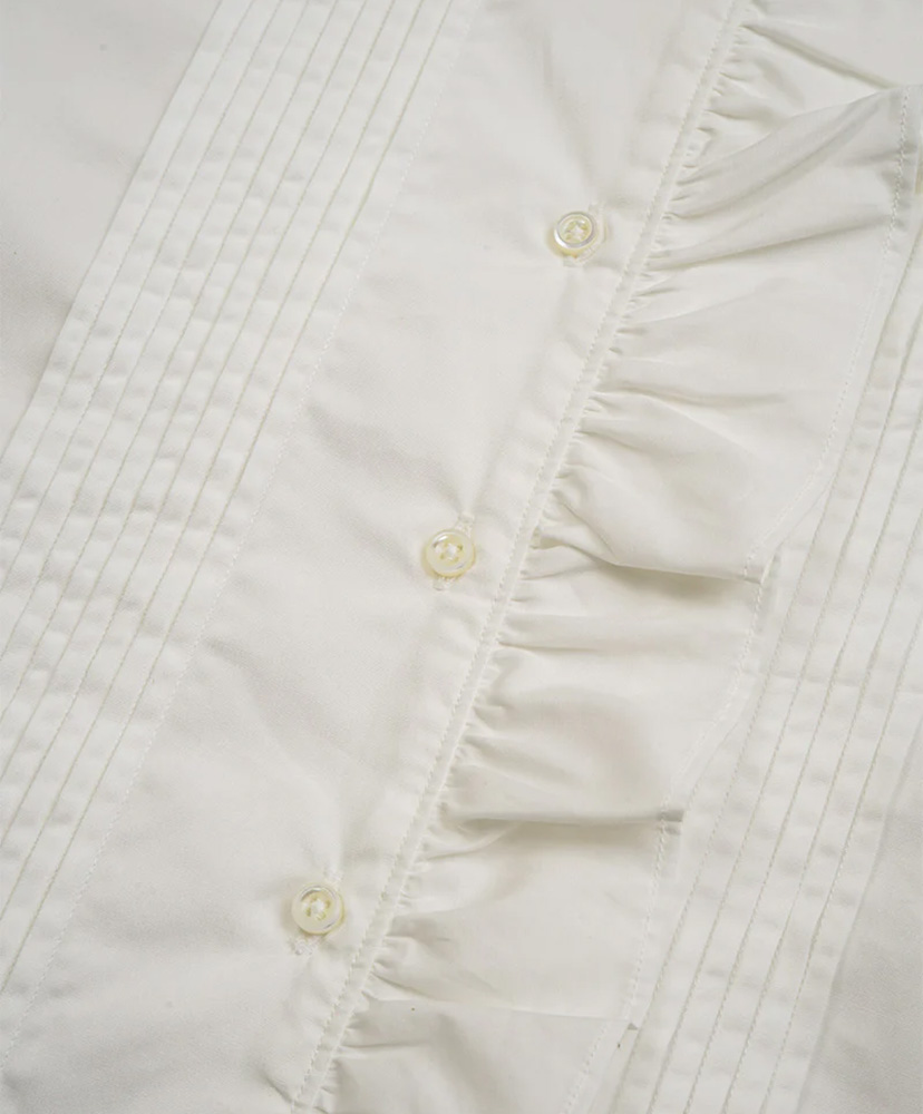 Gather Collar Blouse White/ホワイト 8(WOMEN)