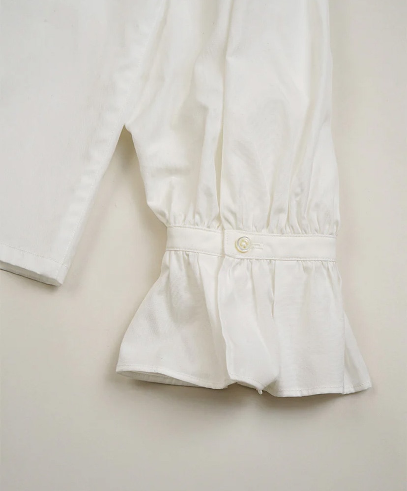 Gather Collar Blouse White/ホワイト 8(WOMEN)