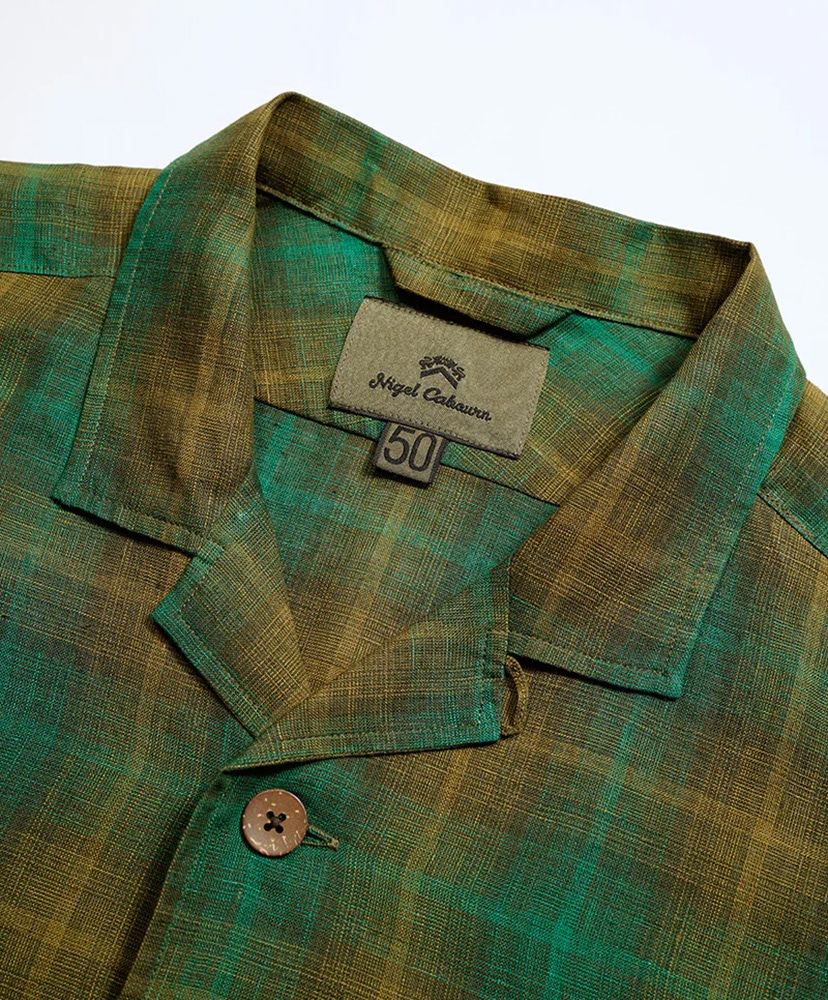 French Chore Jacket - Hemp Check Green/グリーン 46(MEN)