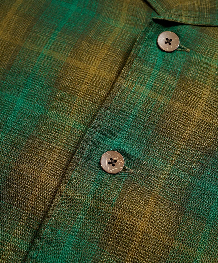 French Chore Jacket - Hemp Check Green/グリーン 46(MEN)