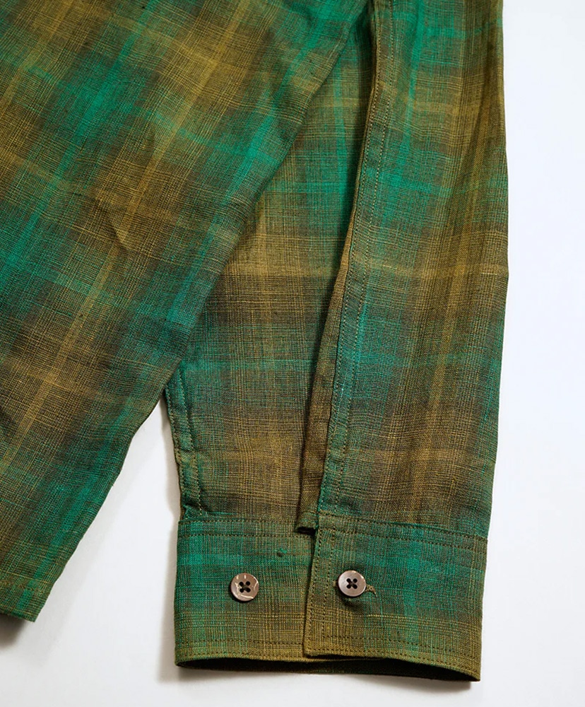 French Chore Jacket - Hemp Check Green/グリーン 46(MEN)