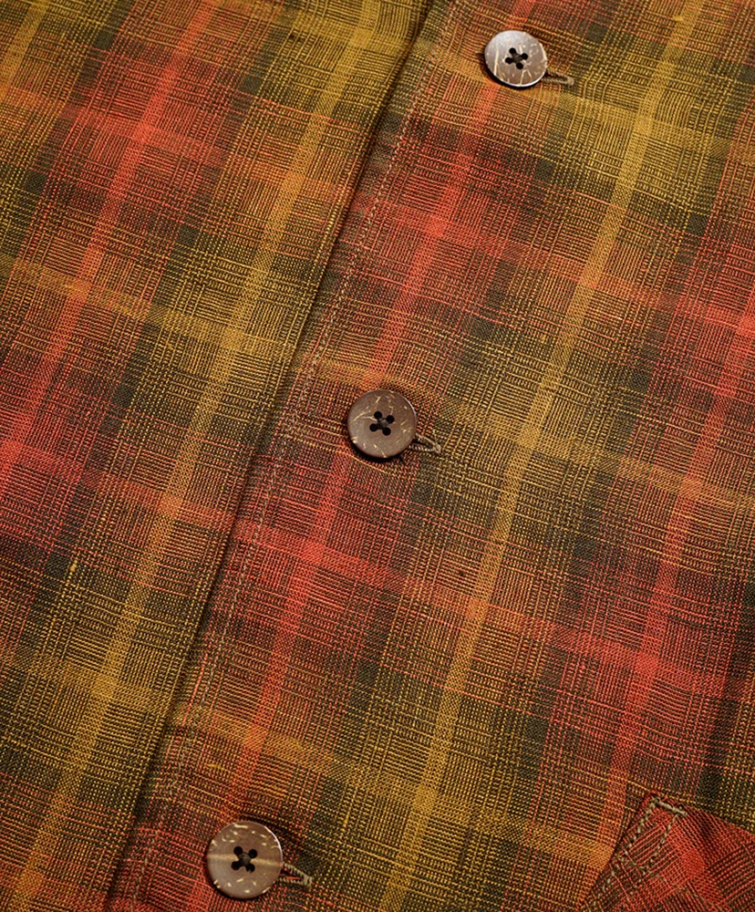 French Chore Jacket - Hemp Check Red/レッド 46(MEN)