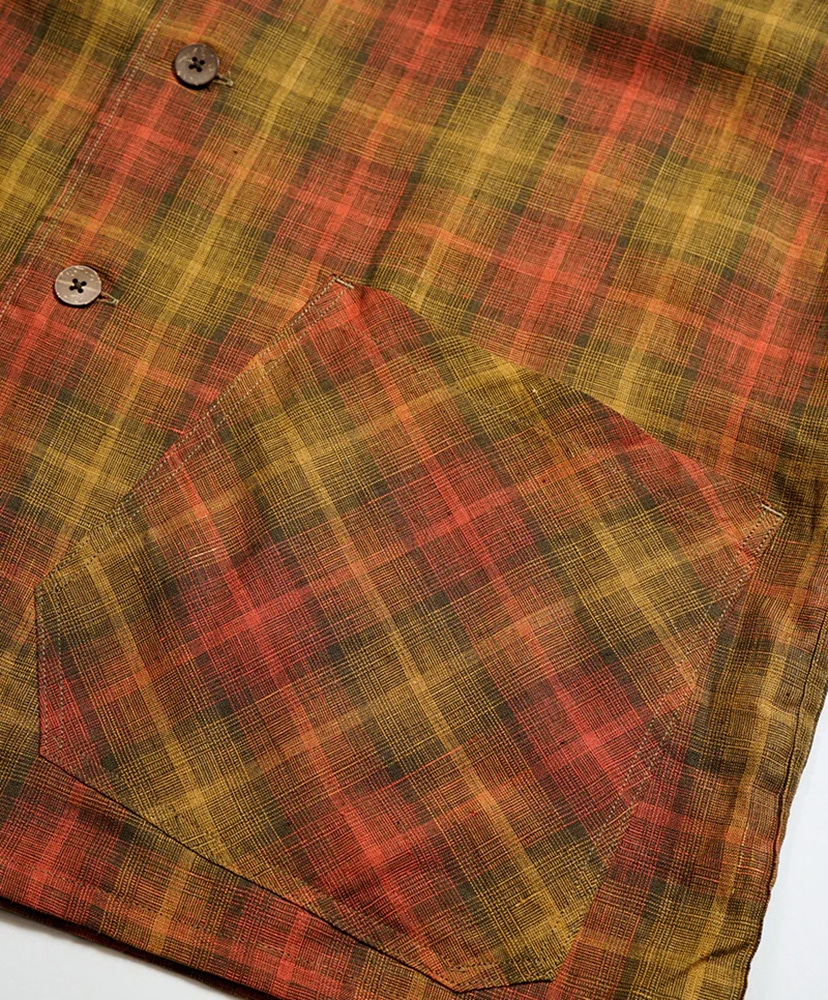 French Chore Jacket - Hemp Check Red/レッド 46(MEN)