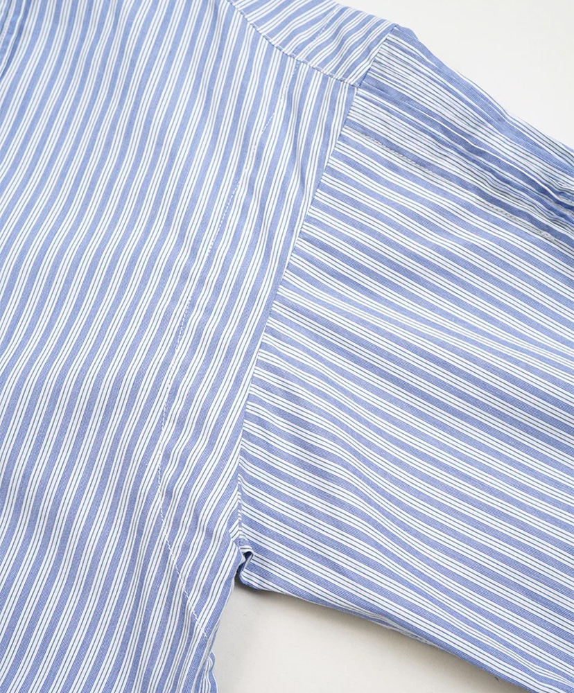 Gather Collar Blouse - Stripe Blue/ブルー 10(WOMEN)