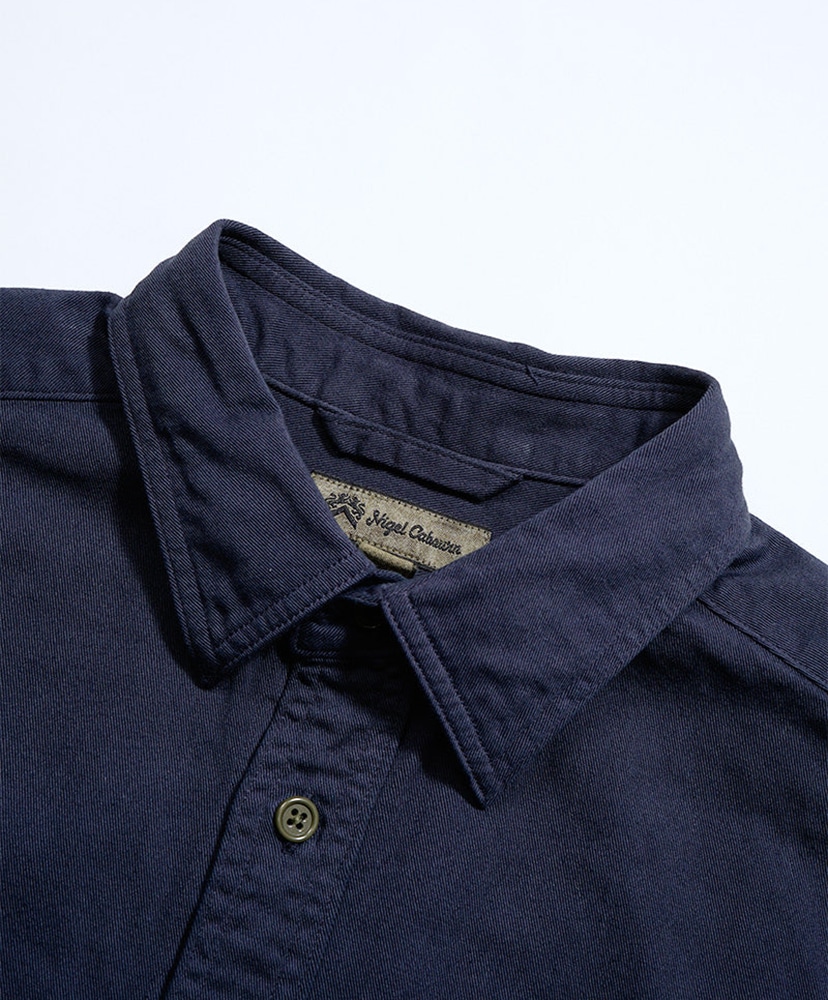 50s Square Hem Work Shirt Navy/ネイビー 46(MEN)