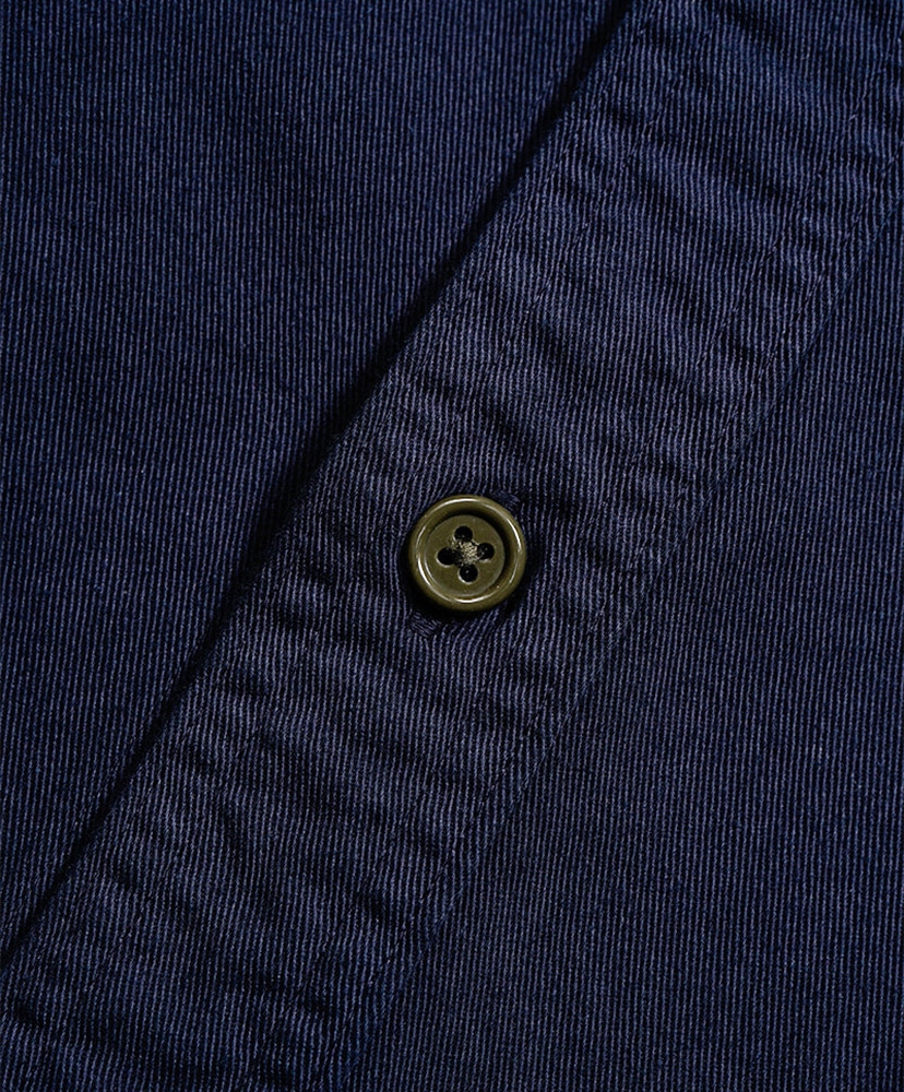 50s Square Hem Work Shirt Navy/ネイビー 46(MEN)