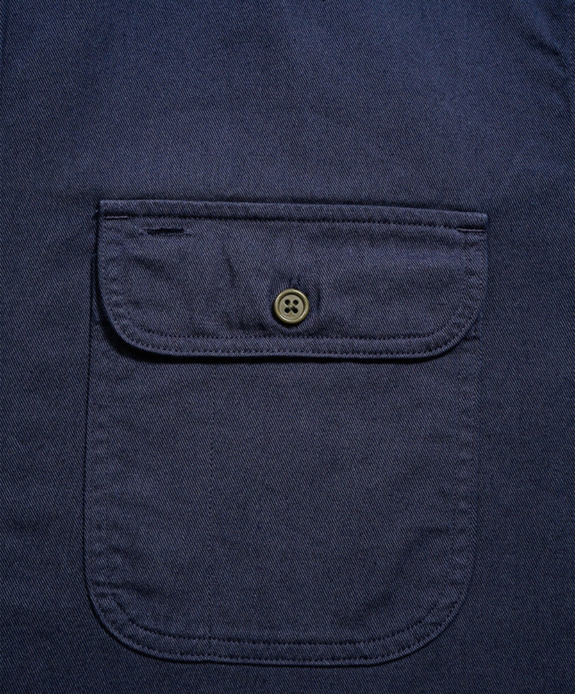 50s Square Hem Work Shirt Navy/ネイビー 46(MEN)