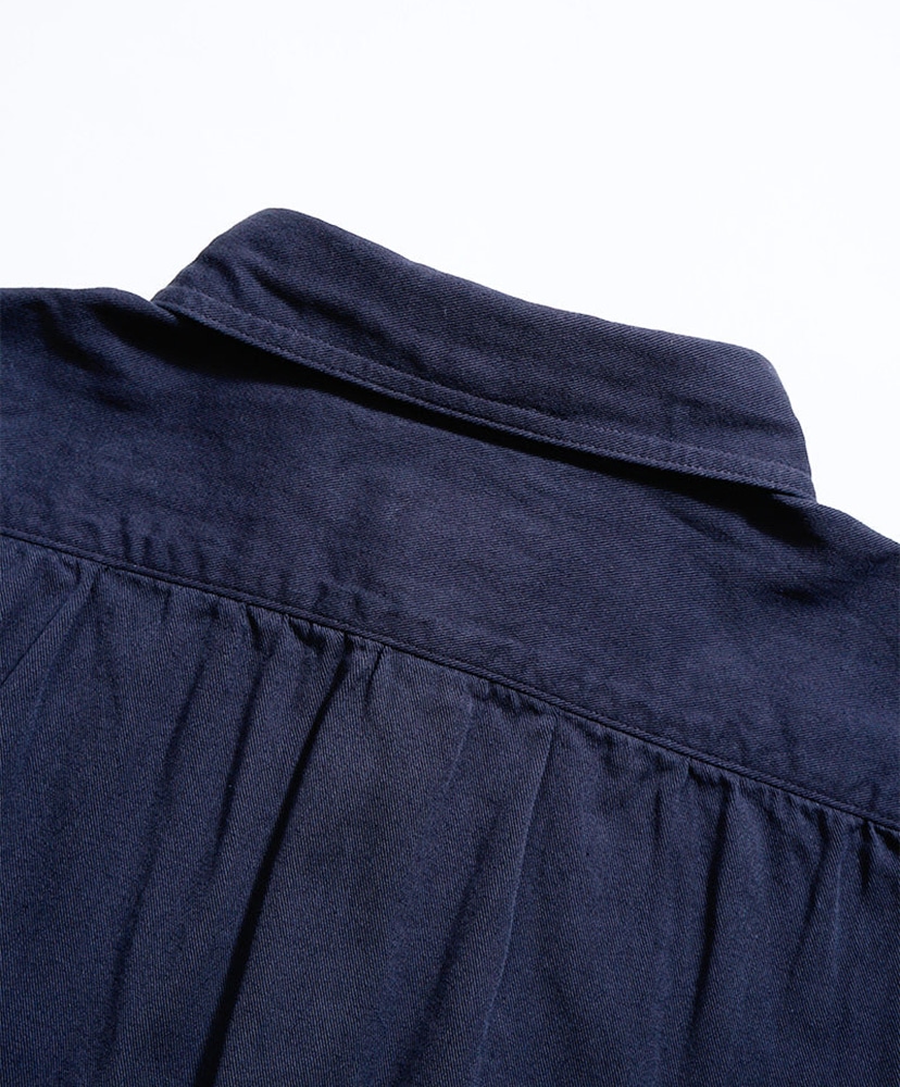 50s Square Hem Work Shirt Navy/ネイビー 46(MEN)
