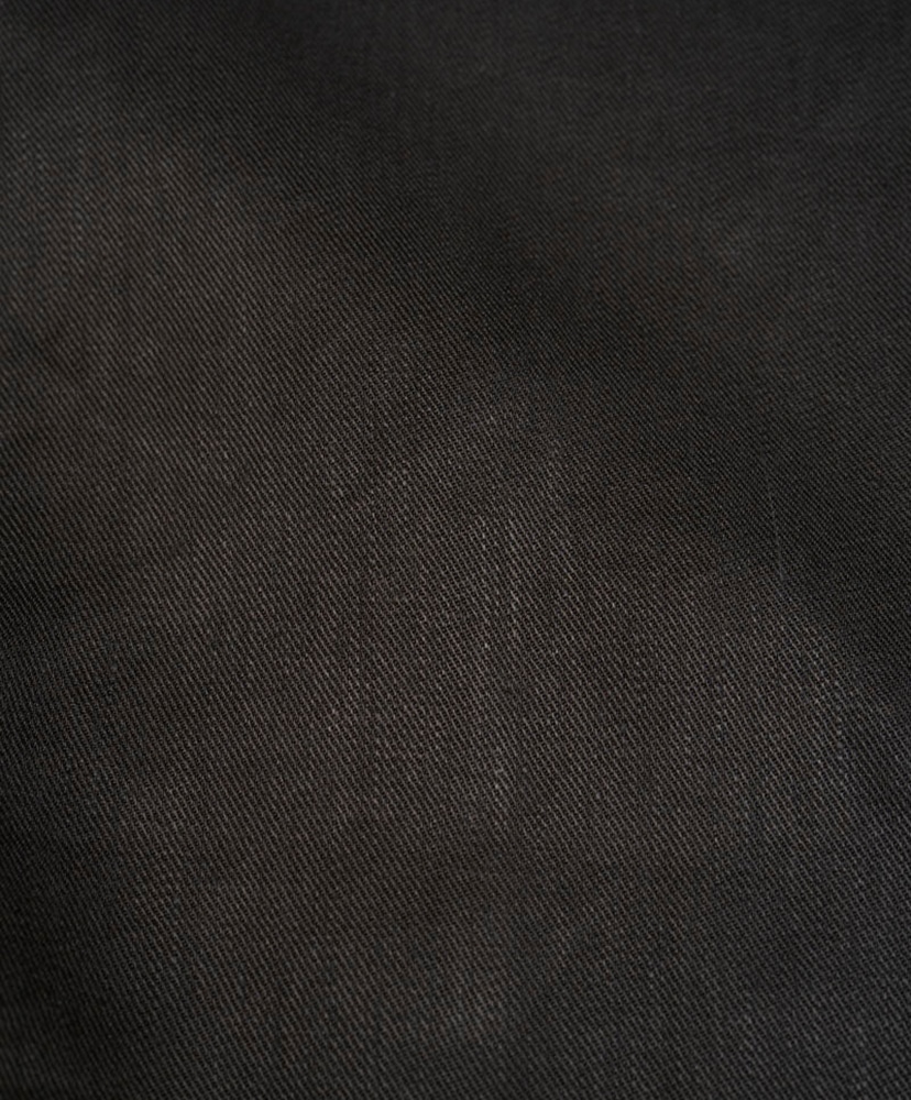 Open Collar Shirt - Linen Twill Charcoal Gray/チャコールグレー 46(MEN)