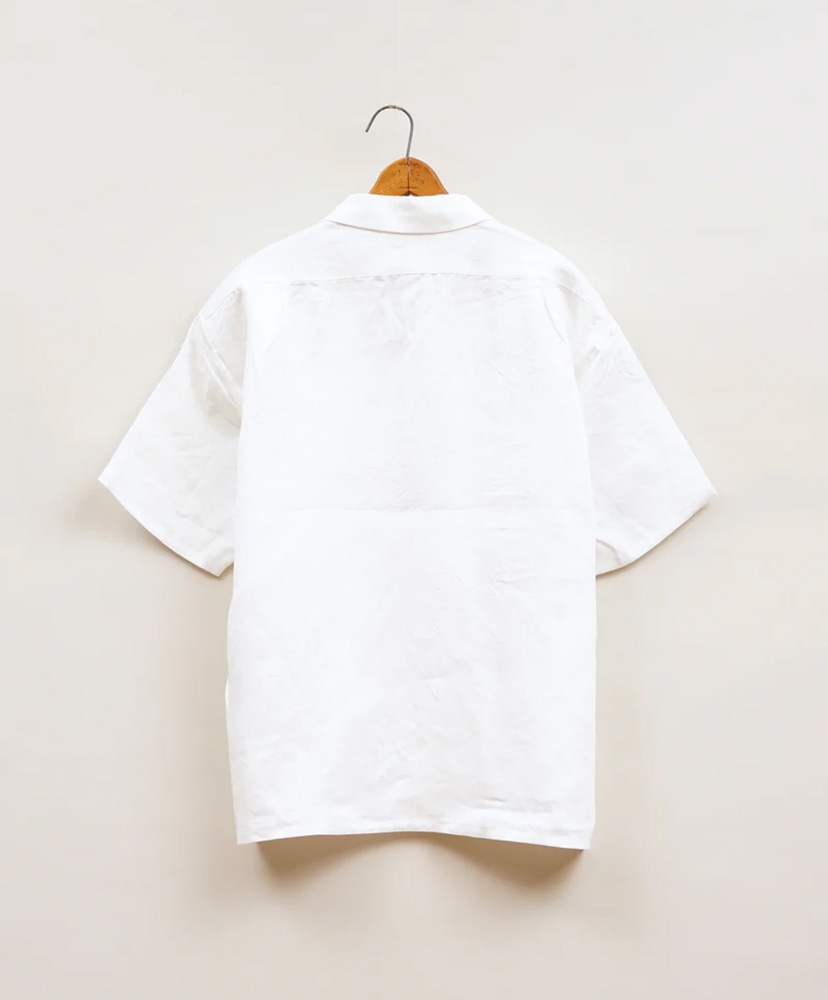 Open Collar Shirt - Linen Twill Off White/オフホワイト 46(MEN)