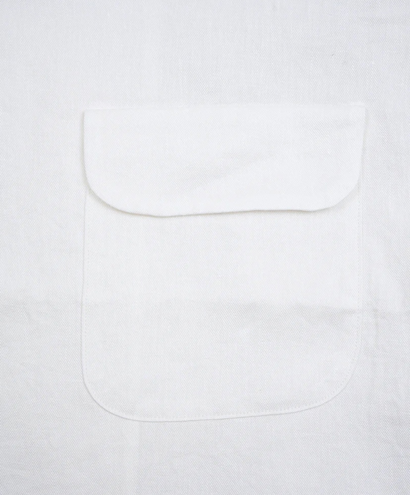 Open Collar Shirt - Linen Twill Off White/オフホワイト 46(MEN)