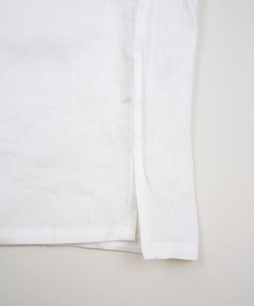 Open Collar Shirt - Linen Twill Off White/オフホワイト 46(MEN)