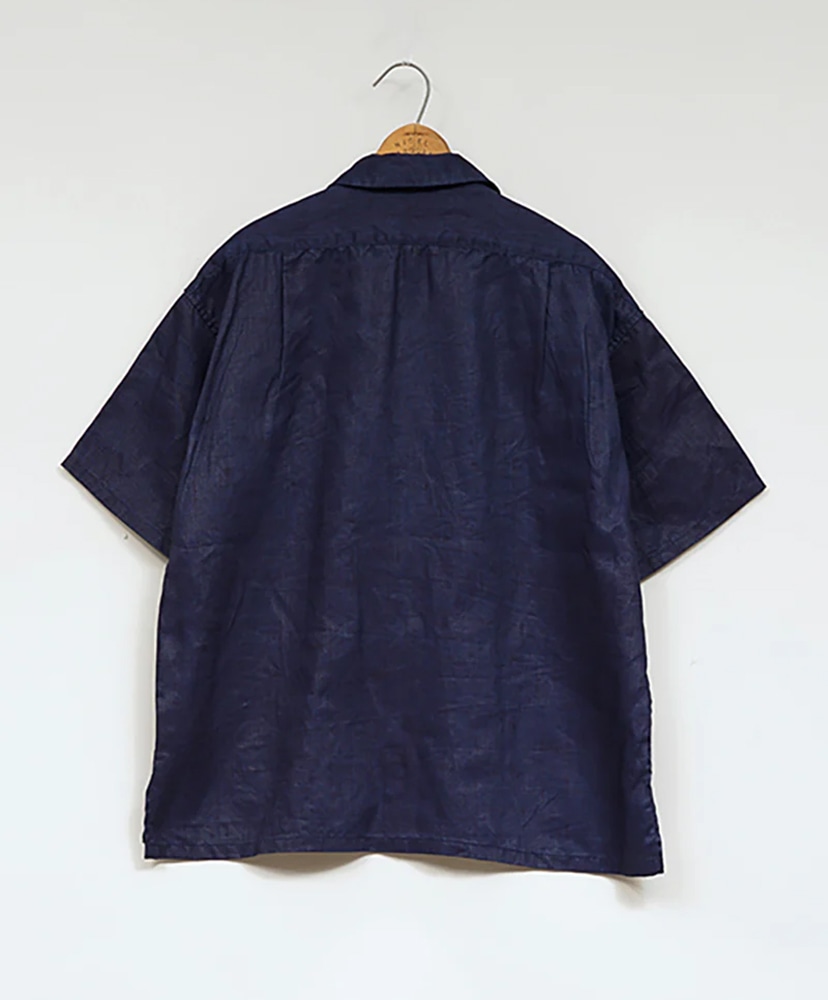 Open Collar Shirt - Linen Indigo Indigo/インディゴ 46(MEN)
