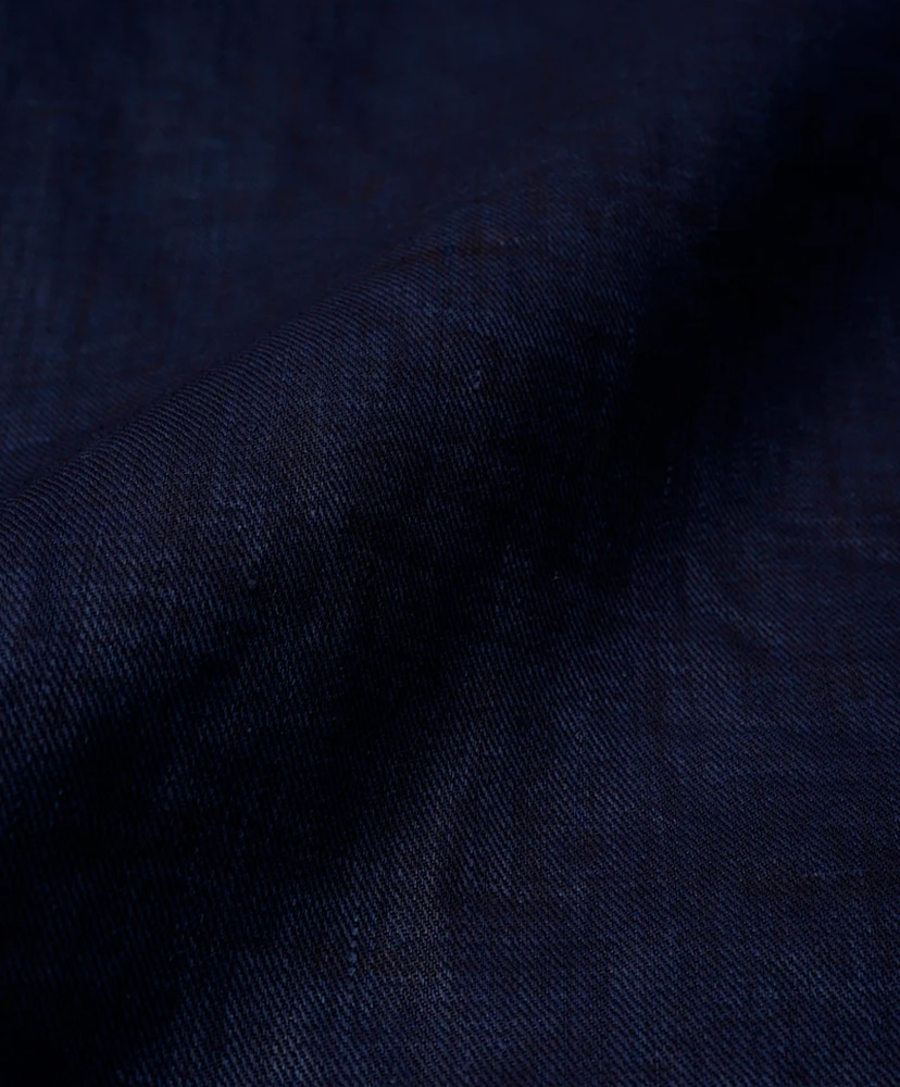 Open Collar Shirt - Linen Indigo Indigo/インディゴ 46(MEN)