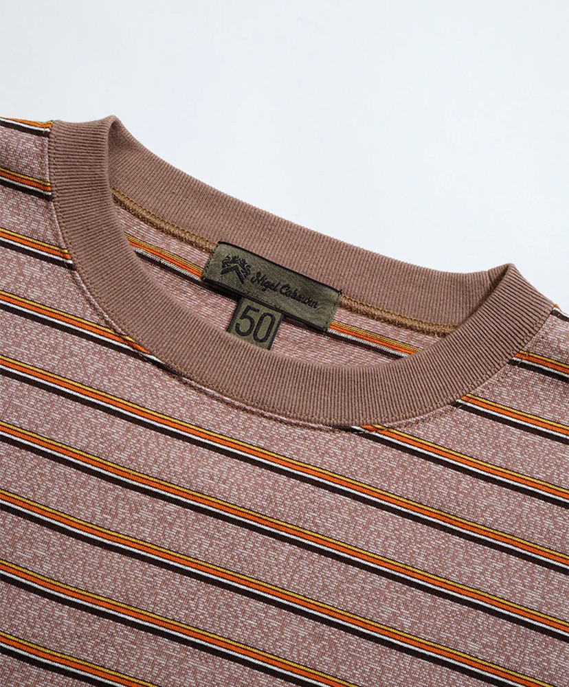 7.8oz Border Half Sleeve T-shirt Light Brown/ライトブラウン 46(MEN)