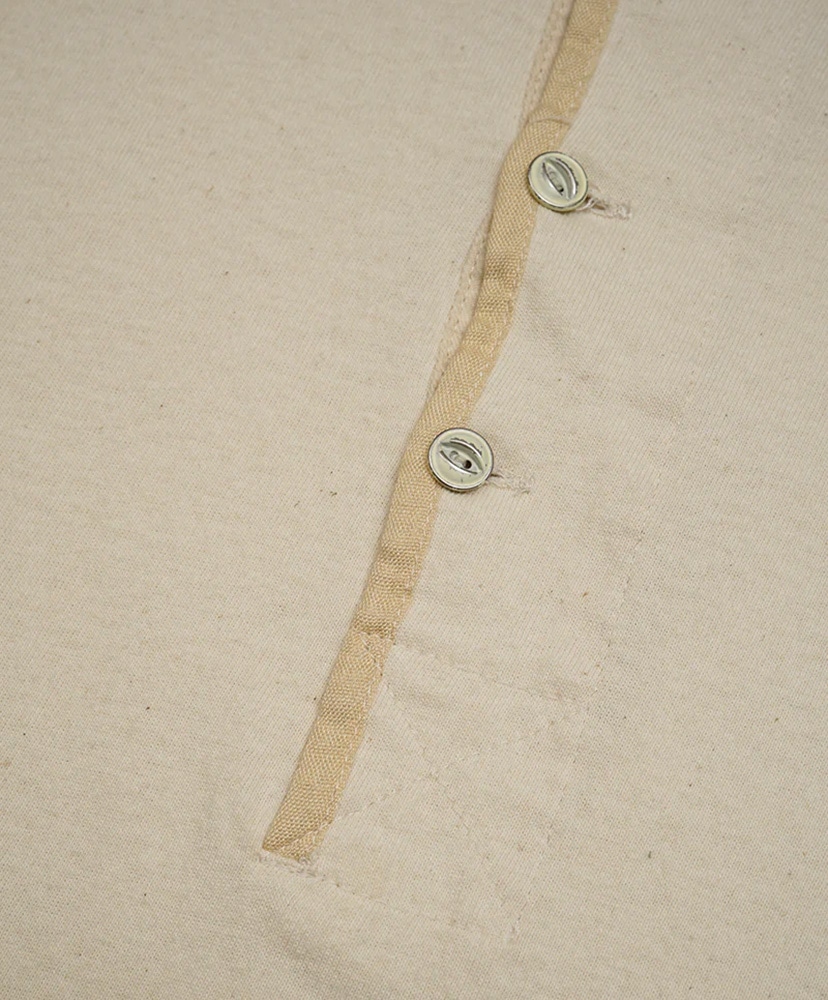 50s Henley Neck Shirt Ivory/アイボリー 46(MEN)