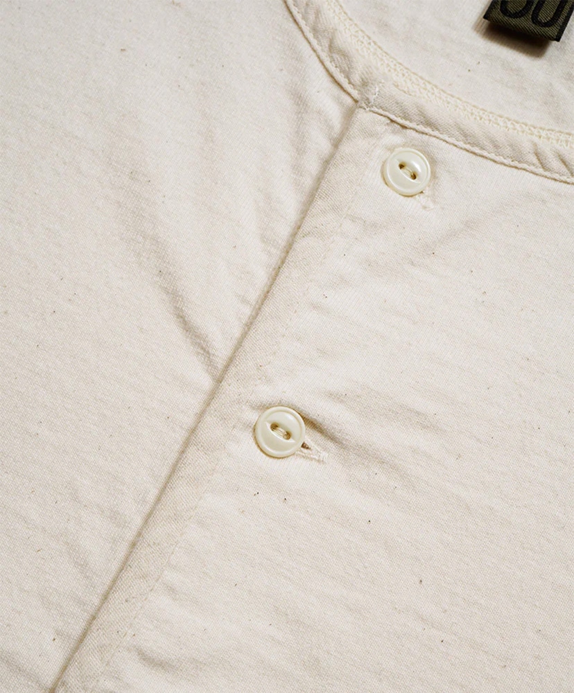 7.8oz Henley Neck T-shirt - Modify Ivory/アイボリー 46(MEN)