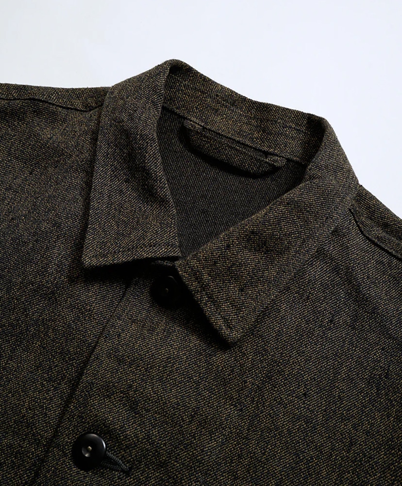 French Work Jacket - Mix Black Chambray Charcoal Gray/チャコールグレイ 46(MEN)