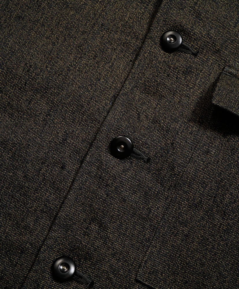 French Work Jacket - Mix Black Chambray Charcoal Gray/チャコールグレイ 46(MEN)