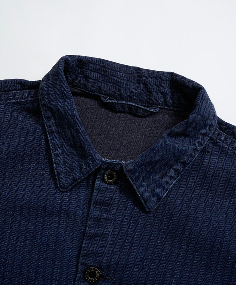 USMC Chore Jacket - Herringbone Indigo/インディゴ 46(MEN)
