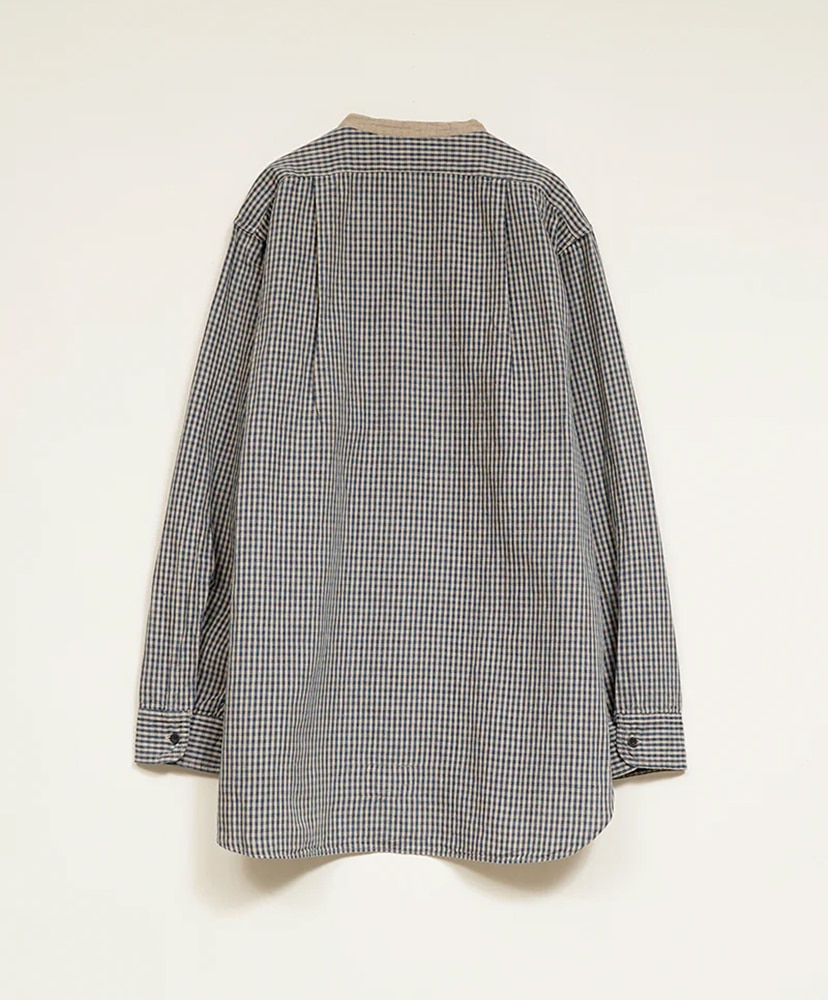 Farmer Stand Shirt - Cotton Linen Blue/ブルー 50(MEN)