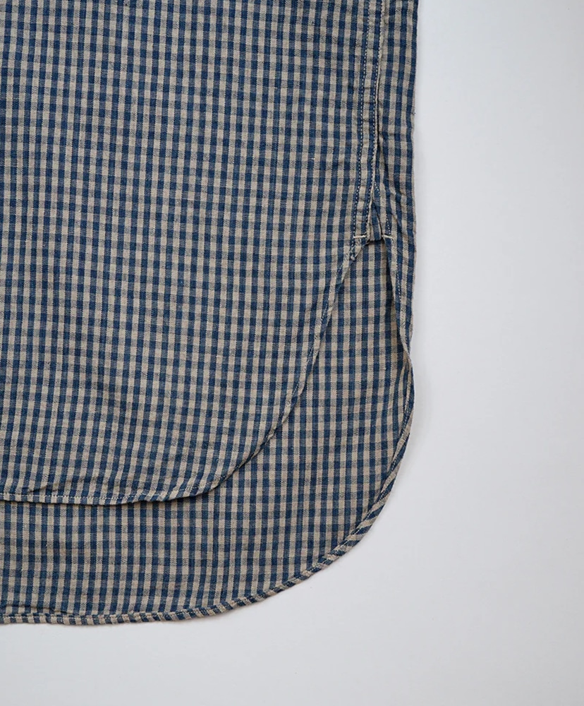 Farmer Stand Shirt - Cotton Linen Blue/ブルー 50(MEN)