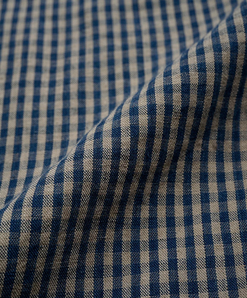Farmer Stand Shirt - Cotton Linen Blue/ブルー 50(MEN)