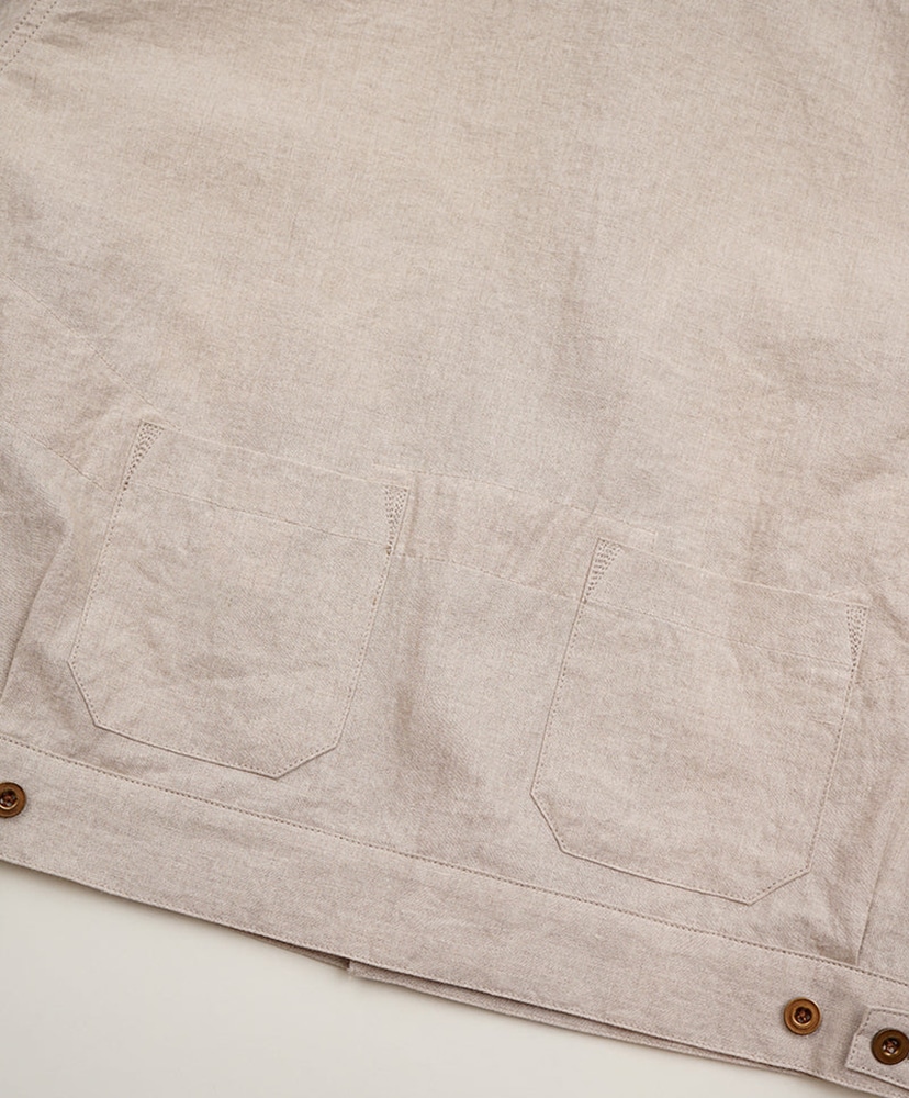 Farmer Jacket - Linen Ivory/アイボリー 48(MEN)