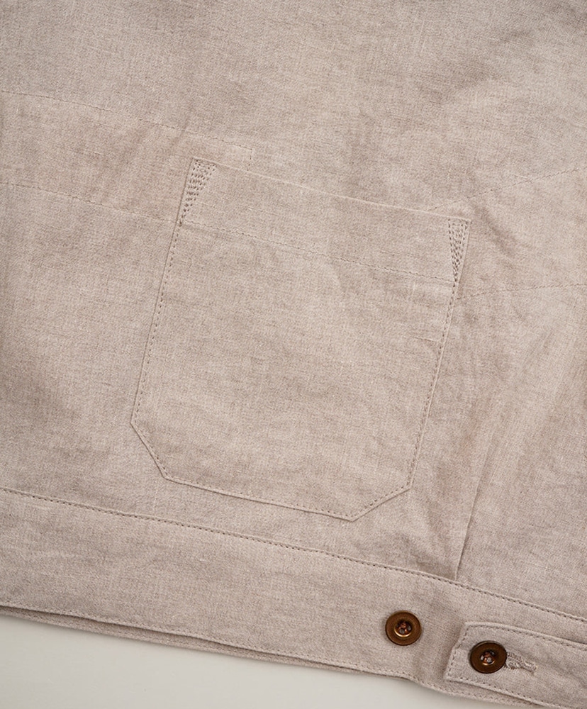 Farmer Jacket - Linen Ivory/アイボリー 48(MEN)