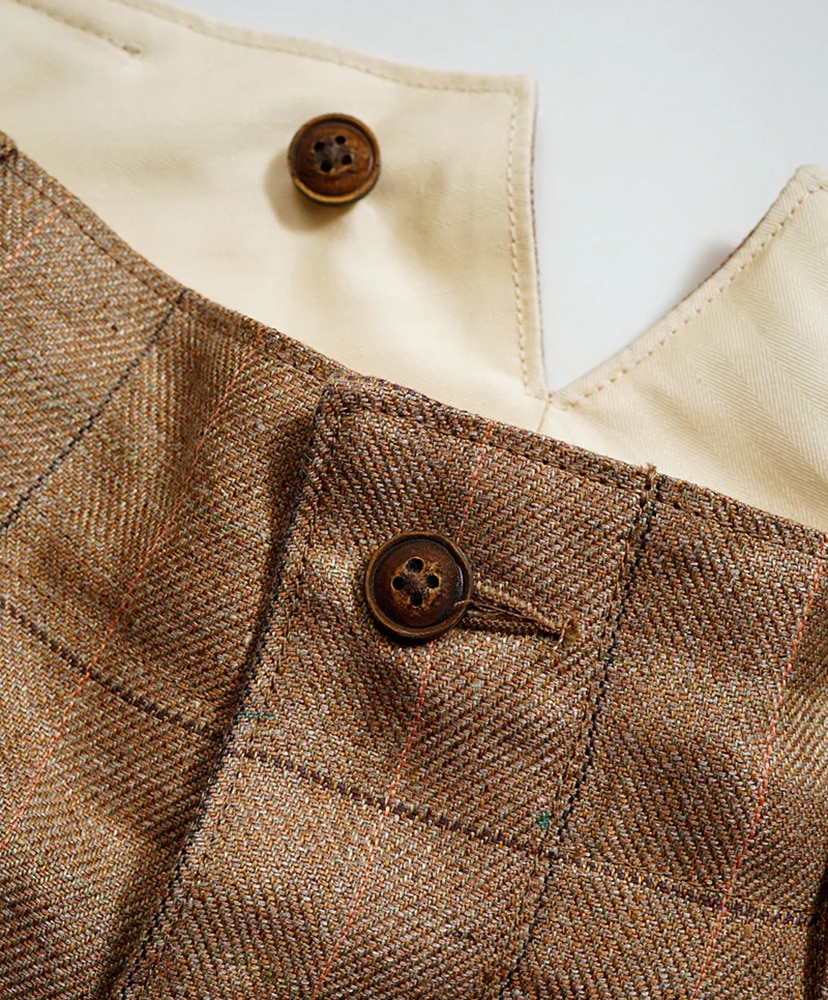 Ranch Worker Pant - Hemp Linen Check Brown/ブラウン 30(MEN)