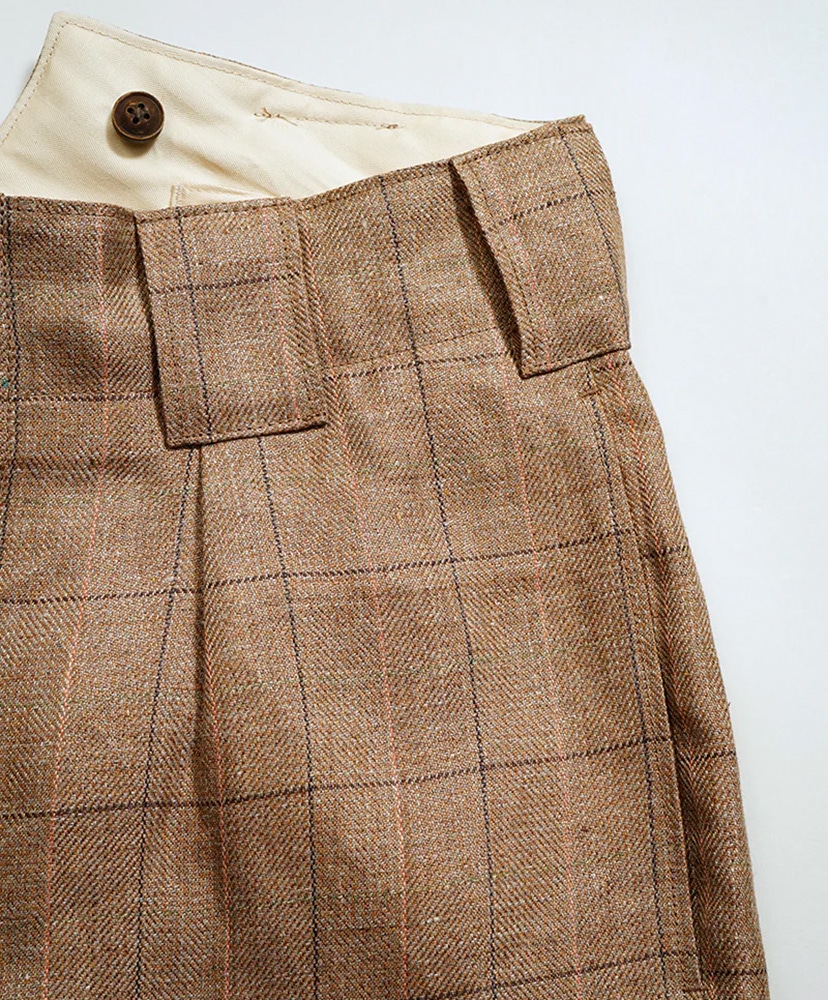 Ranch Worker Pant - Hemp Linen Check Brown/ブラウン 30(MEN)