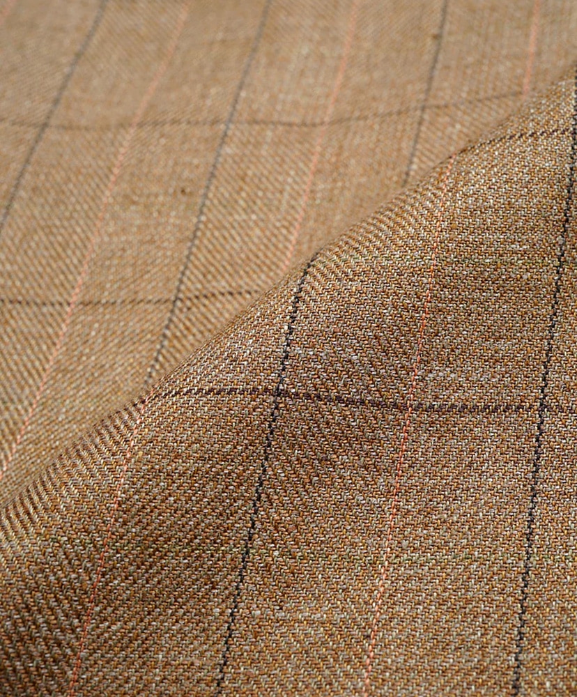 Ranch Worker Pant - Hemp Linen Check Brown/ブラウン 30(MEN)