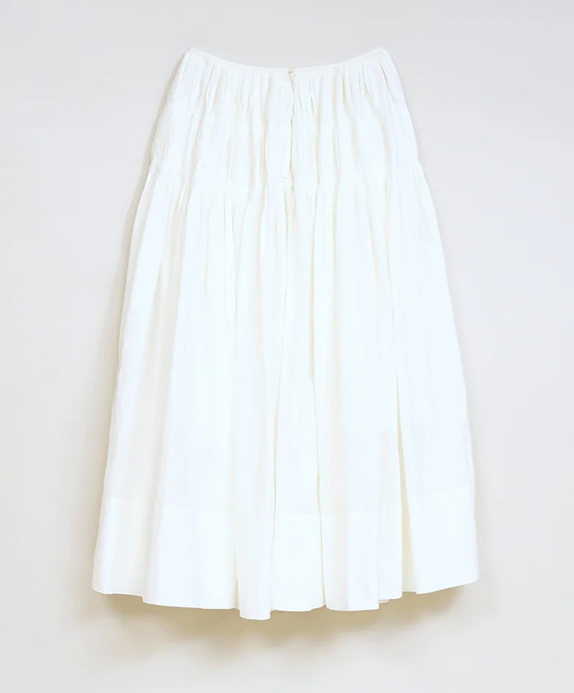 Hand Pleated Skirt - Khadi White/ホワイト 6(WOMEN)