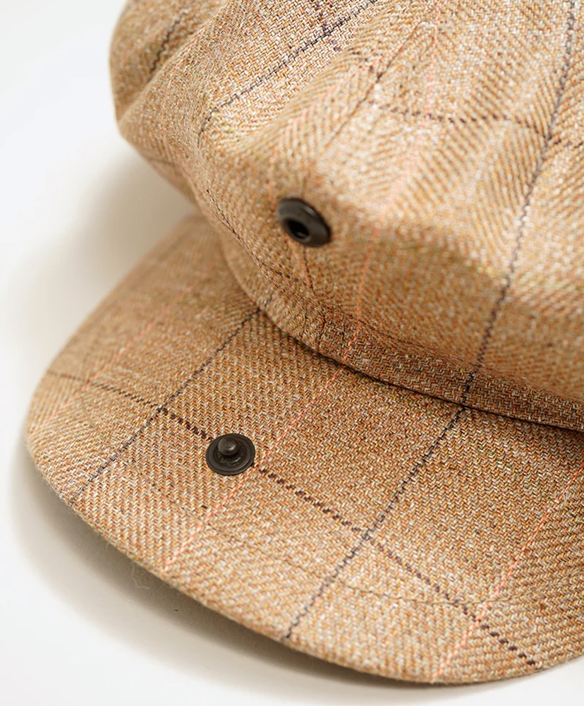 Ranch Worker Cacquette - Hemp Linen Check Brown/ブラウン L(MEN)